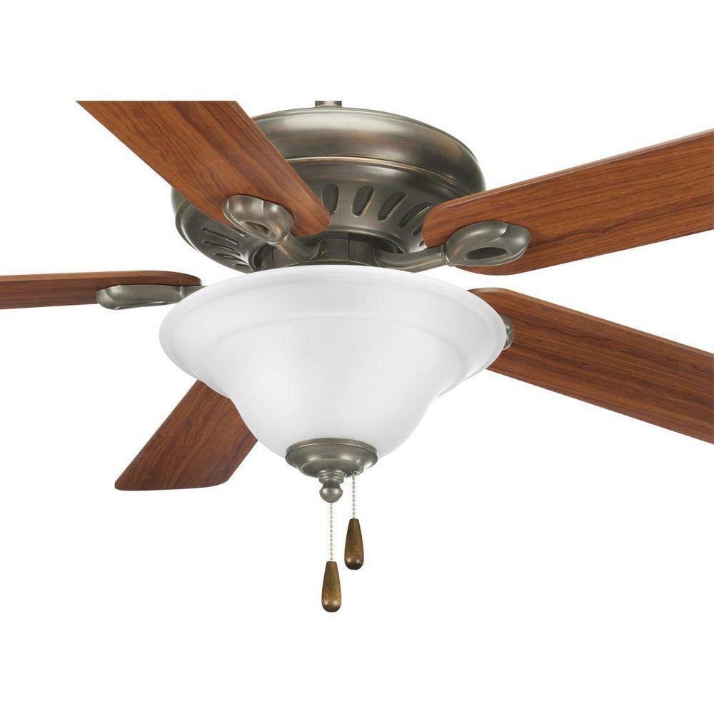 Progress Lighting White 10W 2-Light Medium E-26 Ceiling Fan Light Kit 