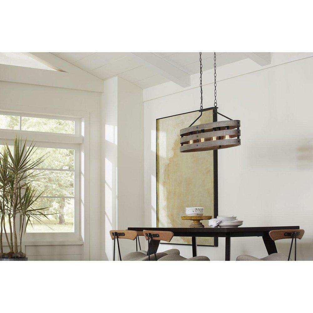 Progress Lighting Graphite 75W 4-Light Medium E-26 Incandescent Chandelier 