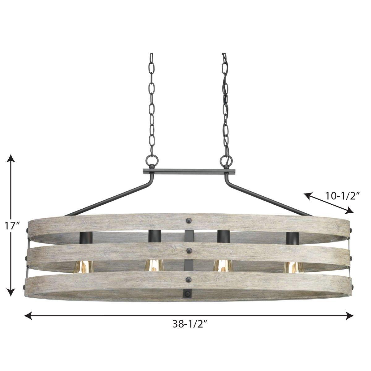 Progress Lighting Graphite 75W 4-Light Medium E-26 Incandescent Chandelier 