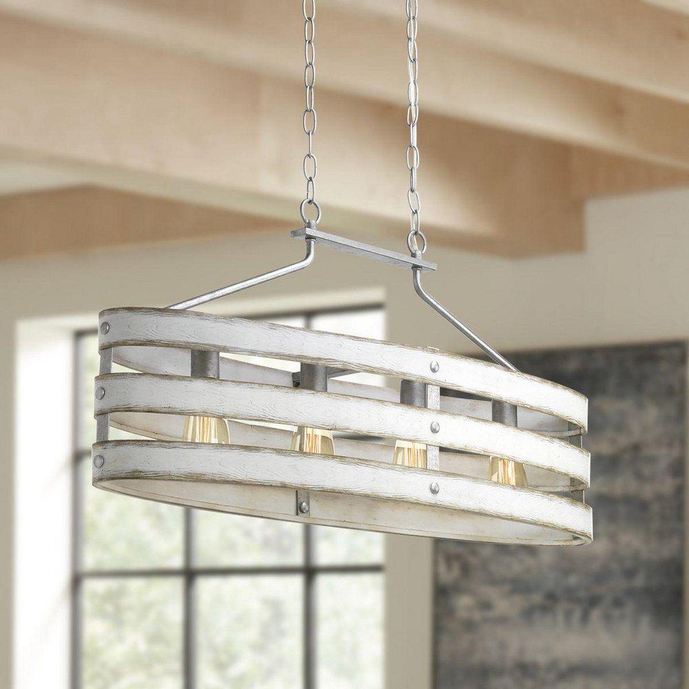 Progress Lighting Galvanized 75W 4-Light Medium E-26 Incandescent Chandelier 