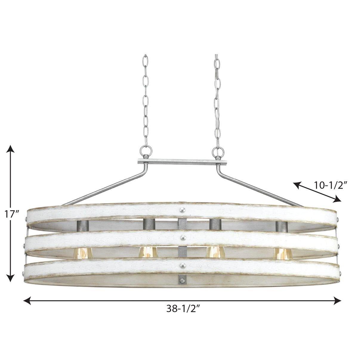 Progress Lighting Galvanized 75W 4-Light Medium E-26 Incandescent Chandelier 