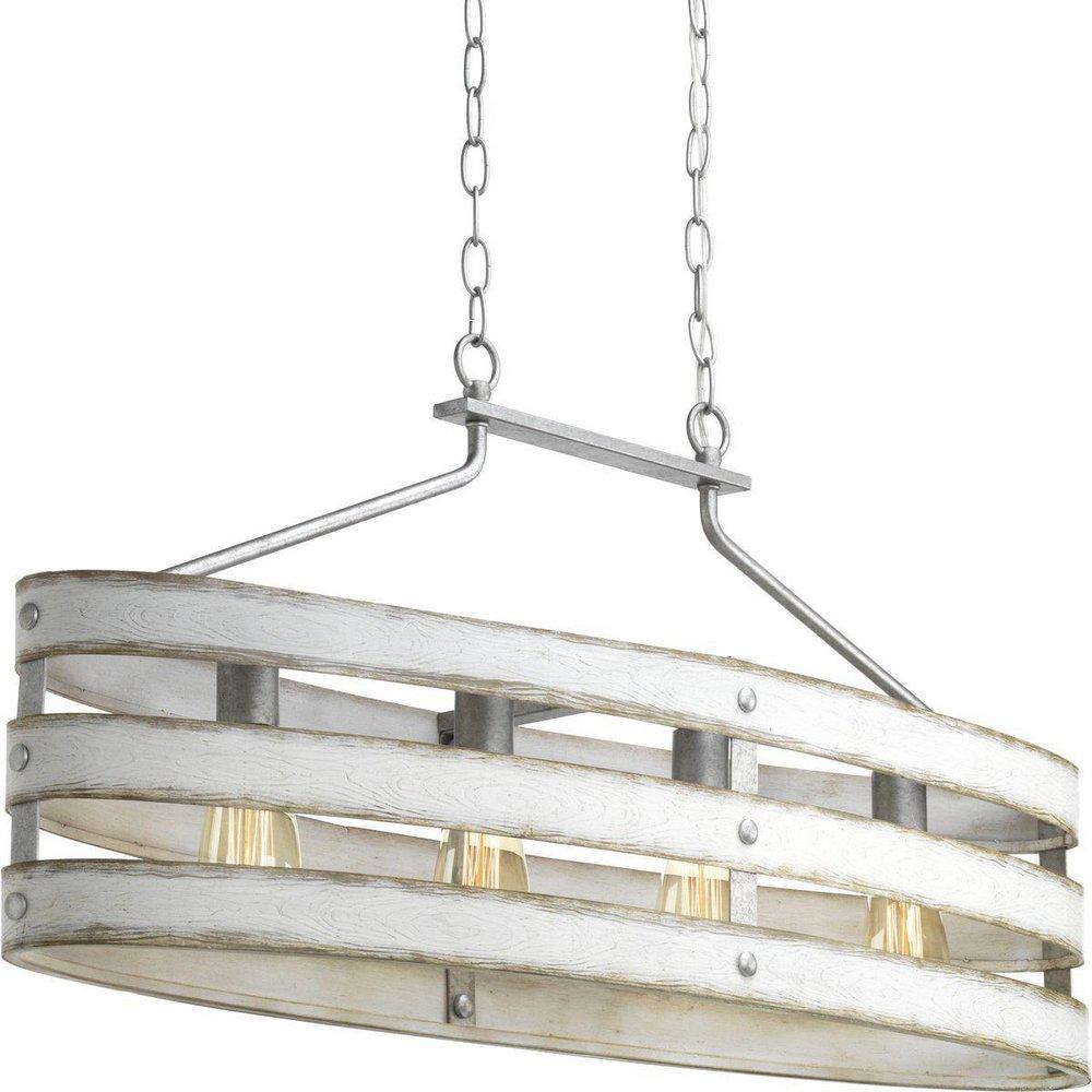 Progress Lighting Galvanized 75W 4-Light Medium E-26 Incandescent Chandelier 