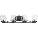 Progress Lighting Black 60W 4-Light Candelabra E-12 Incandescent Bath Vanity 