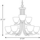 Progress Lighting Antique Bronze P400064-020 9-100W MED CHANDELIER 