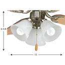 Progress Lighting Brushed Nickel 10W LED Ceiling Fan Light Kit 
