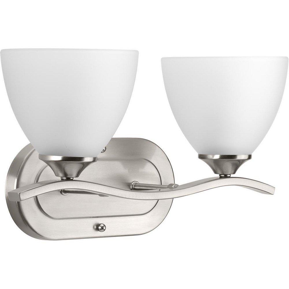 Progress Lighting Brushed Nickel 100W 2-Light Medium E-26 Incandescent Vanity Fixture 