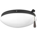 Progress Lighting Forged Black 20W 2-Light Medium E-26 LED Ceiling Fan Light in Forged Black 