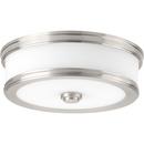 Progress Lighting Brushed Nickel 10-1/2 in. 17W 1-Light LED Flush Mount Ceiling Fixture 