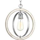 Progress Lighting Galvanized 12 in. 60W 1-Light Medium E-26 Incandescent Pendant Light 