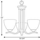 Progress Lighting Brushed Nickel 25 in. 100W 5-Light Medium E-26 Incandescent Chandelier 