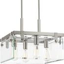 Progress Lighting Brushed Nickel 60W 4-Light Medium E-26 Incandescent Semi-Flush Mount Ceiling Fixtures 