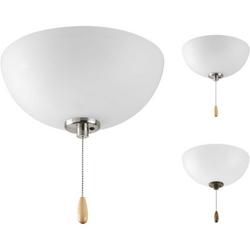 20W 2-Light Medium E-26 LED Ceiling Fan Light Kit with Etched in Unfinished