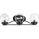 Progress Lighting Black 60W 3-Light Candelabra E-12 Incandescent Bath Vanity 