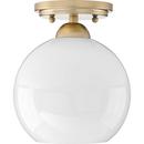 Progress Lighting Vintage Gold 7-3/8 in. 75W 1-Light Medium E-26 Incandescent Flush Mount Ceiling Fixture 