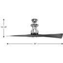 Progress Lighting Polished Chrome 2 -Blade Ceiling Fan with 56 in. Blade Span 