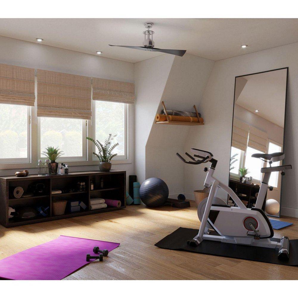 Progress Lighting Polished Chrome 2 -Blade Ceiling Fan with 56 in. Blade Span 