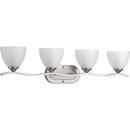 100W 4-Light Medium E-26 Incandescent Vanity Fixture in Brushed Nickel