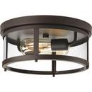 Progress Lighting Antique Bronze 75W 2-Light Medium E-26 Incandescent Outdoor Ceiling Fixture 