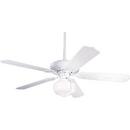 Progress Lighting White 10W 1-Light LED Ceiling Fan Light Kit with White Opal Glass 