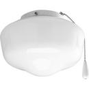 Progress Lighting White 10W 1-Light LED Ceiling Fan Light Kit with White Opal Glass 