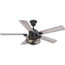 Progress Lighting Gilded Iron 64W 5-Blade Indoor Ceiling Fan with 54 in. Blade Span and LED Light 