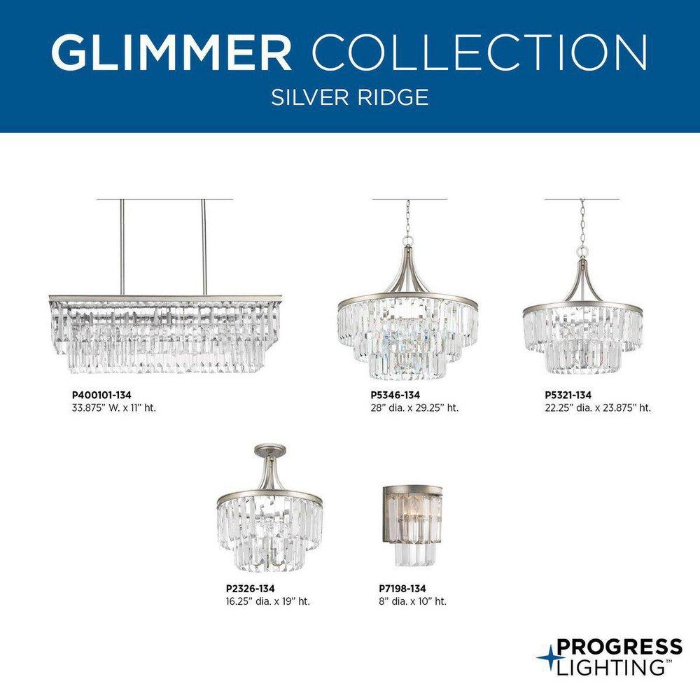 Progress Lighting Silver Ridge 60W 4-Light Medium E-26 Incandescent Chandelier 
