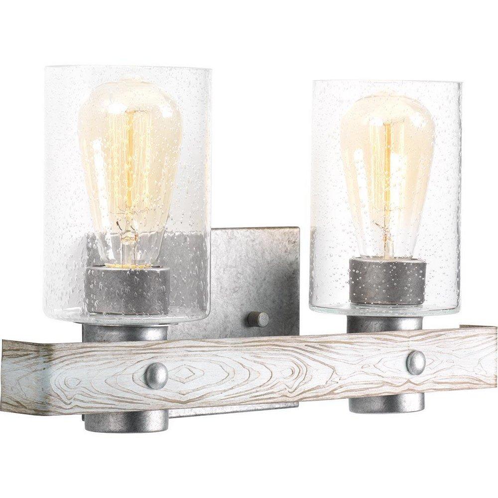 Progress Lighting Galvanized 60W 2-Light Medium E-26 Incandescent Vanity Fixture 