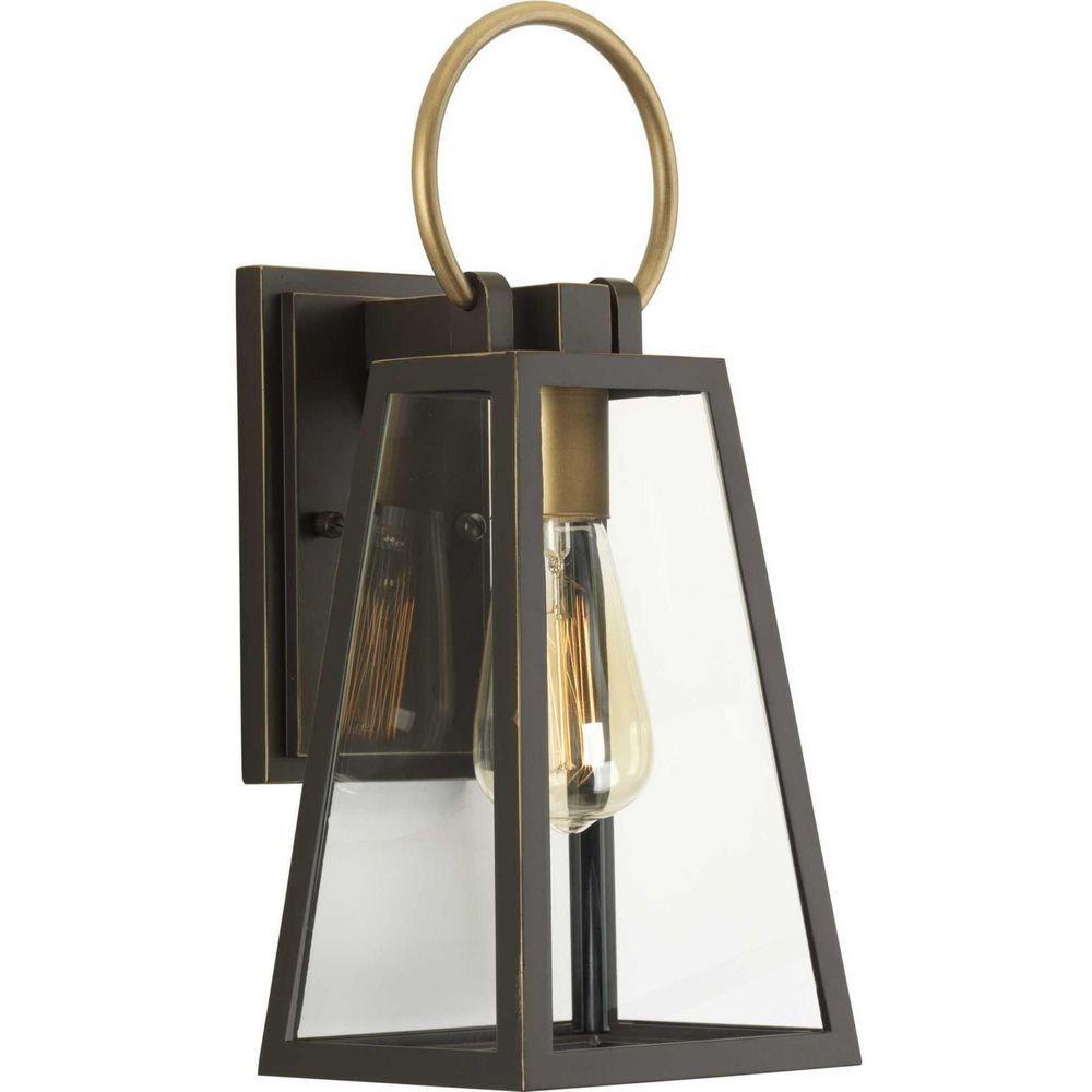 Progress Lighting Antique Bronze 100W 1-Light Medium E-26 Incandescent Outdoor Wall Sconce 