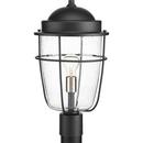 100W 1-Light Medium E-26 Incandescent Outdoor Post Lamp in Textured Black