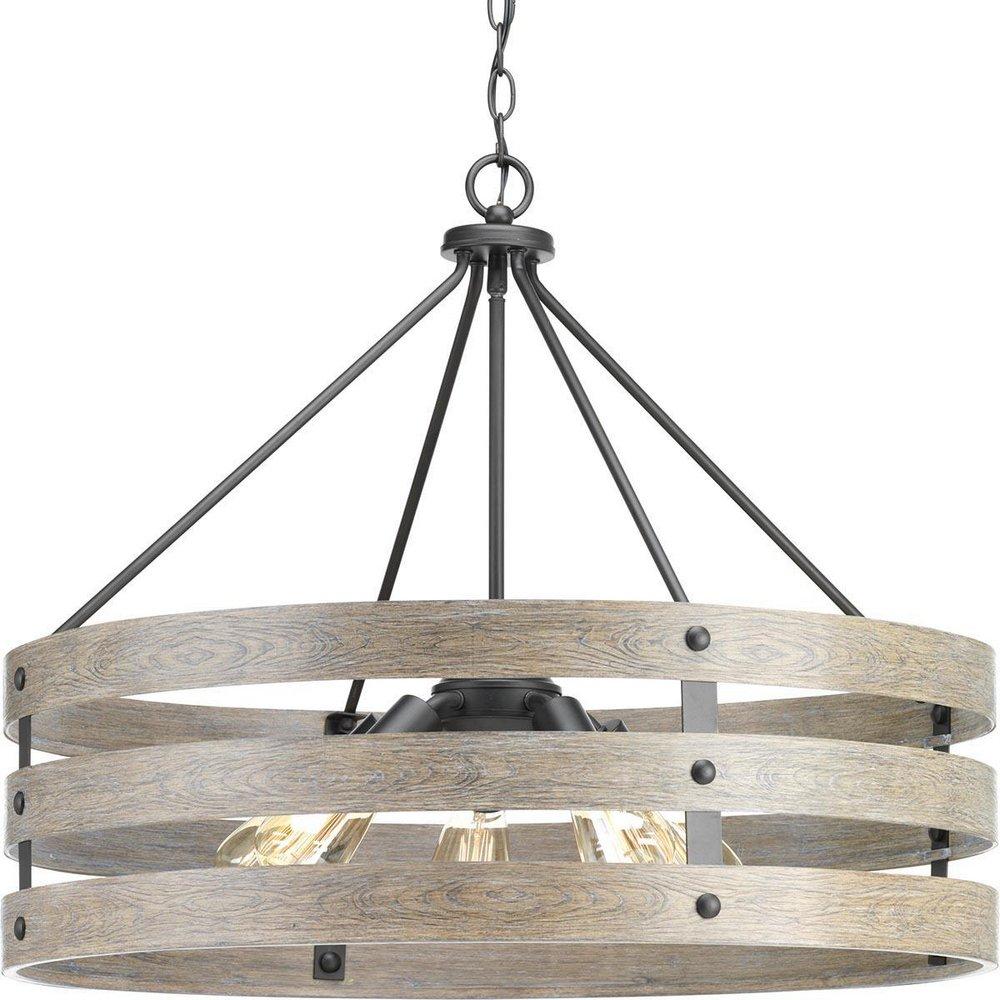 Progress Lighting Graphite 27-3/4 in. 375W 5-Light Medium E-26 Incandescent Pendant 