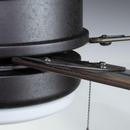 Progress Lighting Forged Black 70W 5-Blade Indoor and Outdoor Ceiling Fan with 60 in. Blade Span and LED Light 