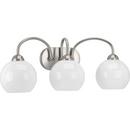 Progress Lighting Brushed Nickel 75W Medium Vanity Fixture in Brushed Nickel 