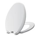 Elongated Plastic Toilet Seat in White