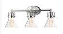 24-1/4 in. 180W 3-Light Medium E-26 Vanity Fixture with Clear Seedy Glass in Polished Chrome