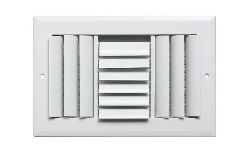 Grille Tech Sky White 10 in. Ceiling & Sidewall Register in Sky White 3-way Aluminum 