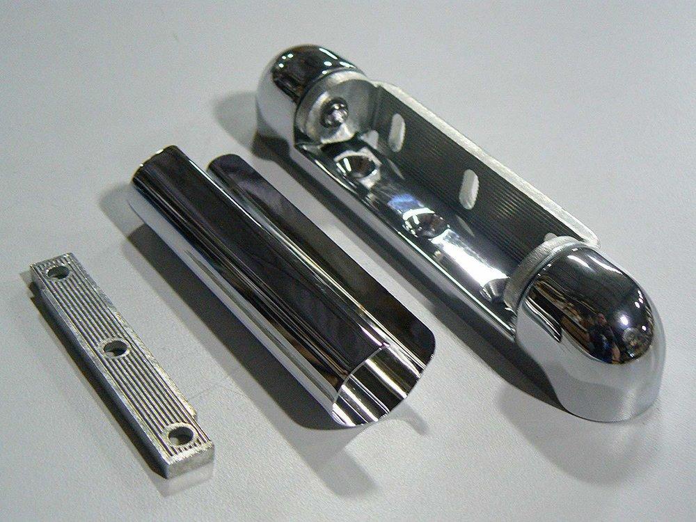 Component Hardware Group Polished Chrome Edgemount Adjustable Spring Hinge in Polished Chrome 