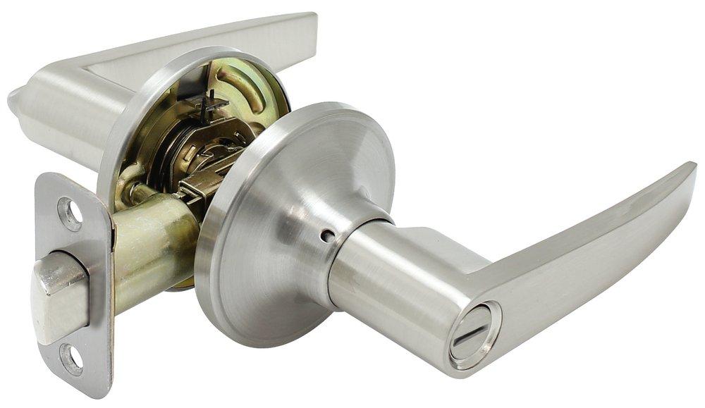Cal-Royal Satin Nickel Privacy Lever Handle 