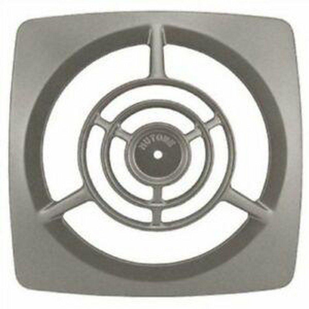 Broan Platinum Metal Square Grille with Centre Hole in Satin Aluminum 