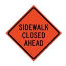 Safety Products Orange 48 in. Sidewalk Closed Mesh Sign in Orange 