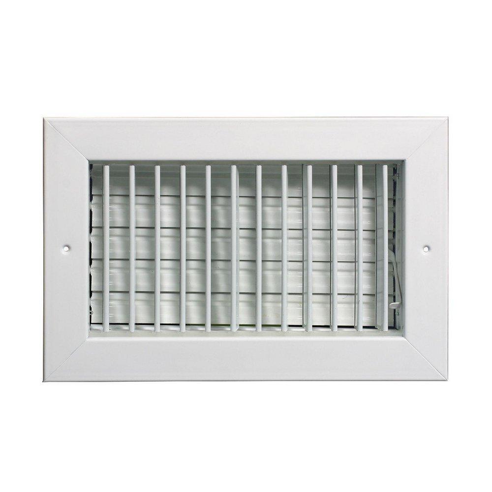 Grille Tech White Aluminum Spiral Duct Diffuser 