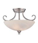 Designers Fountain Satin Platinum 100W 2-Light Semi-Flush Mount Ceiling Fixture 
