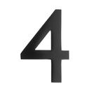 4 in. #4 House Number in Black