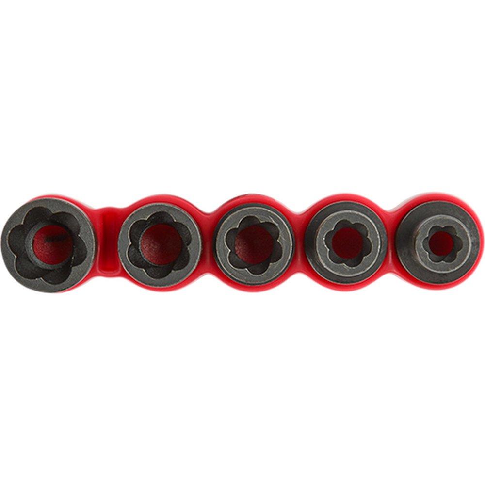 Milwaukee&reg; Silver SHOCKWAVE IMPACT BOLT EXTRACTOR SET 6 PIECE 