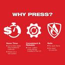 Milwaukee&reg; Red 0.5 - 2 x 18-5/16 in. Battery Press Tool Kit 
