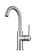 1-Hole Bar Faucet with Single Lever Handle in Stainless Steel