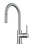 Single Handle Pull Down Bar Faucet in Stainless Steel