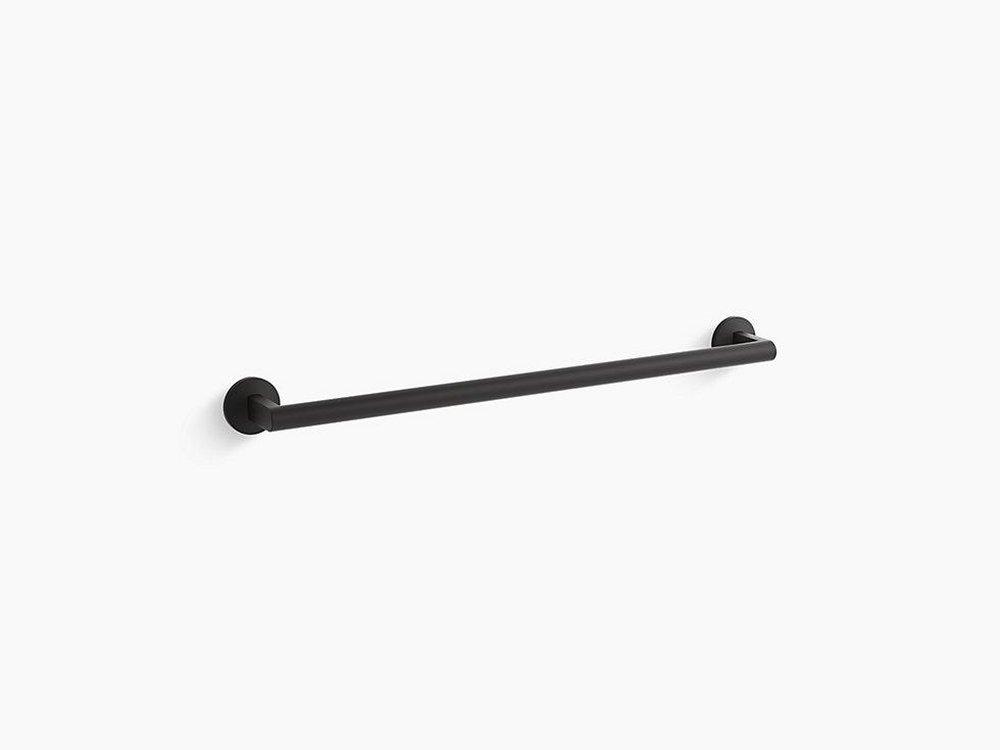 KOHLER Matte Black 24 in. Towel Bar 