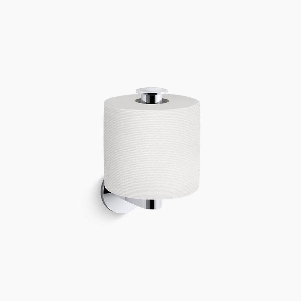 KOHLER Polished Chrome Wall Mount Vertical Toilet Tissue Holder 