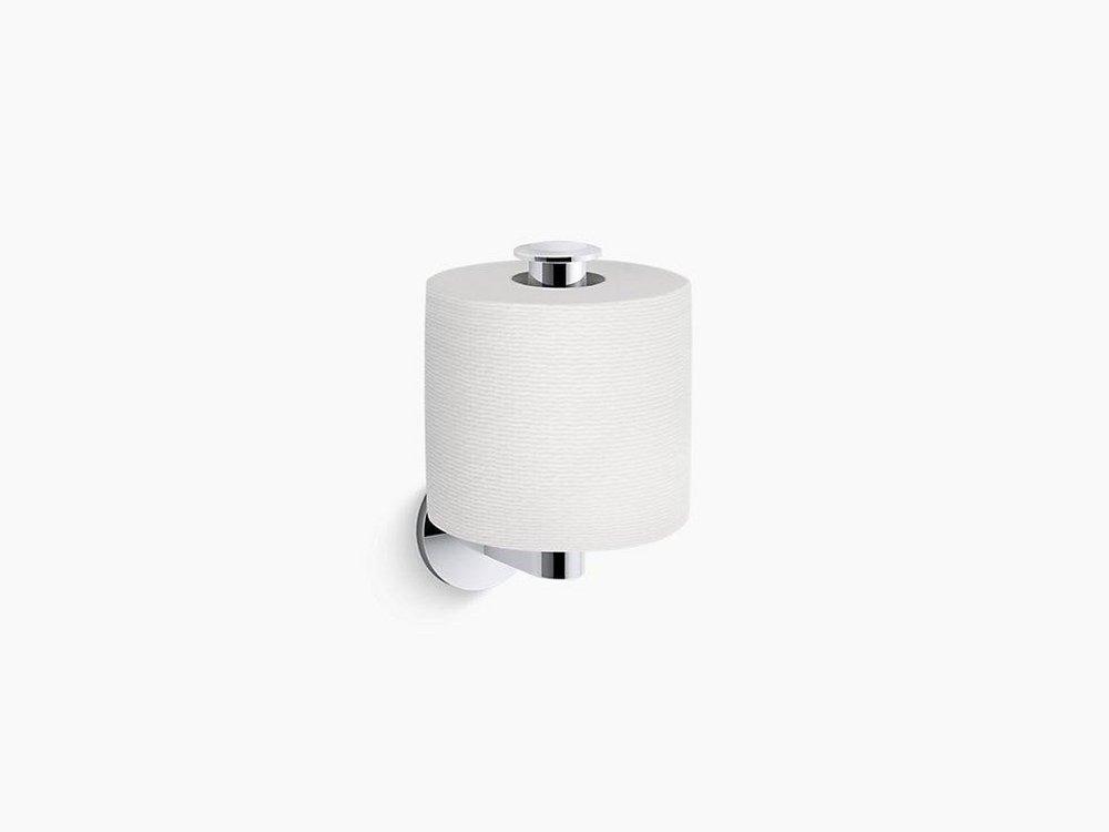 KOHLER Polished Chrome Wall Mount Vertical Toilet Tissue Holder 