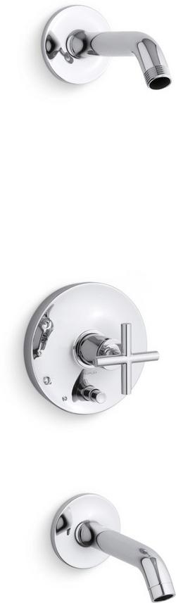 One Handle Single Function Bathtub & Shower Faucet in Polished Chrome (Trim Only)